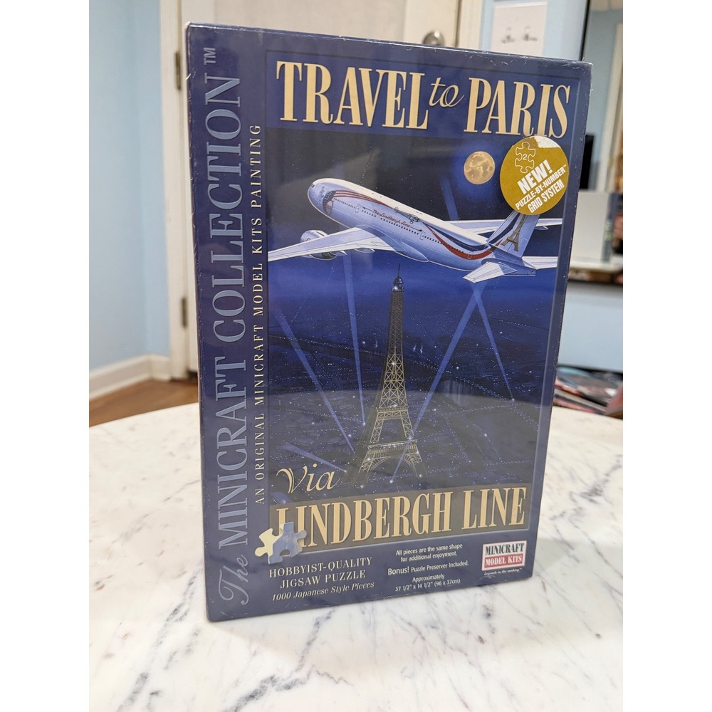 Minicraft Lindbergh Line 777 Paris Jigsaw Puzzle 1000 Piece Aviation 50018 NEW